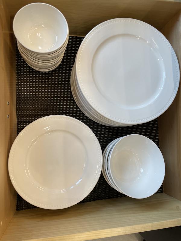 CANVAS Lauren 34pc Porcelain Dinnerware Set, Serves 8, White
