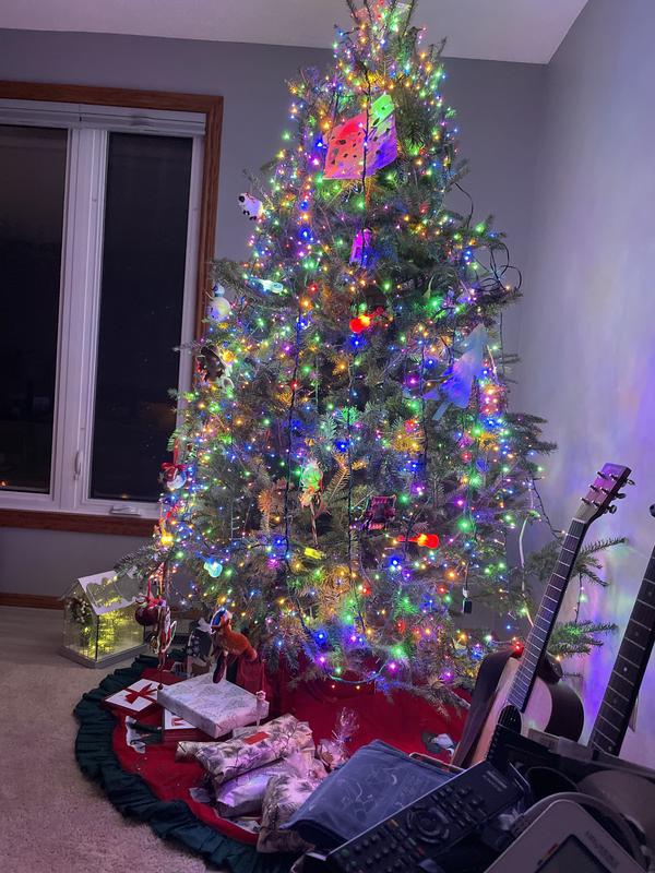 NOMA Northern Shimmer 10 C9 Christmas Lights, 90 LED Lights, Pure White,  10-ft