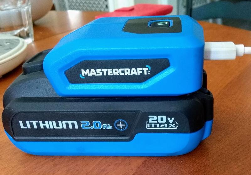 Charger attached to battery from my impact wrench.