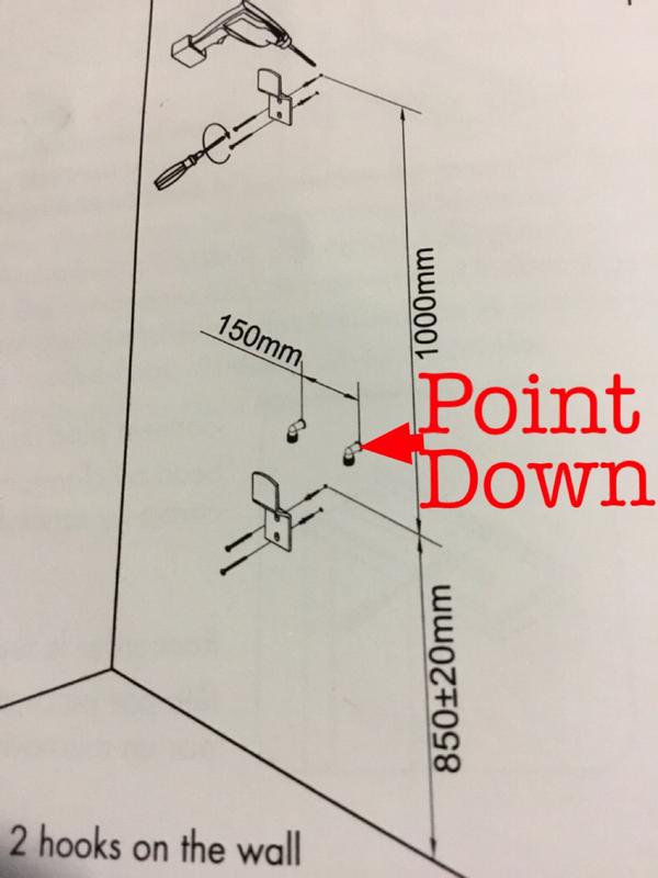 Input should point down as illustrated!