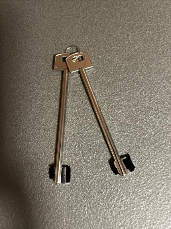 Numbered keys (replacements available if lost)