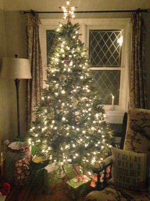 Canvas aspen spruce christmas tree