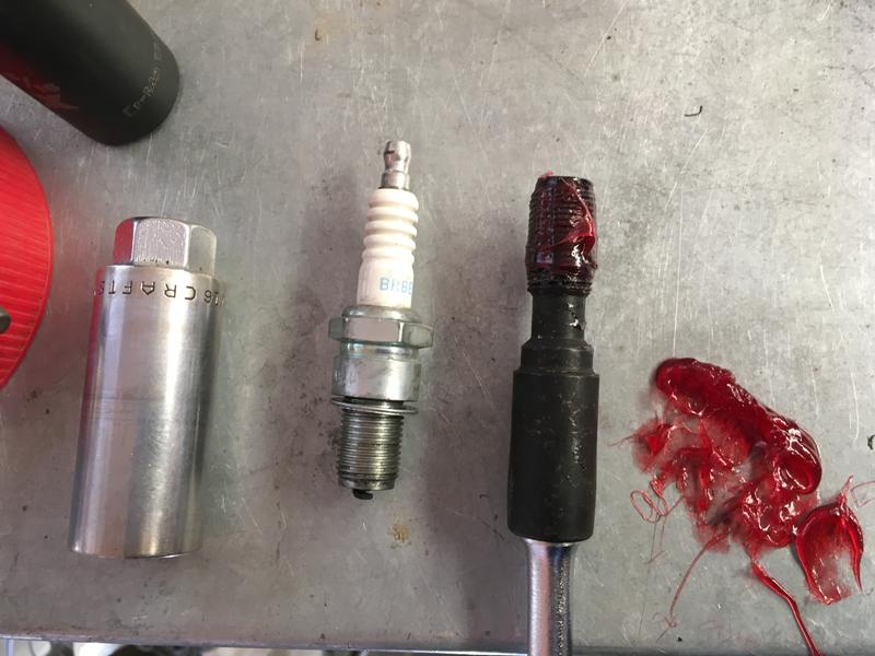 Greased tool to catch debris