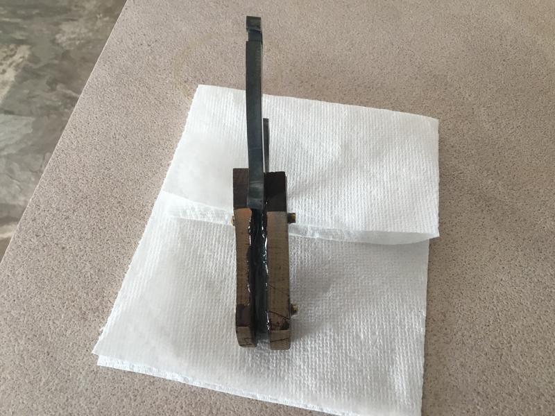 Gluing up wood handle scales