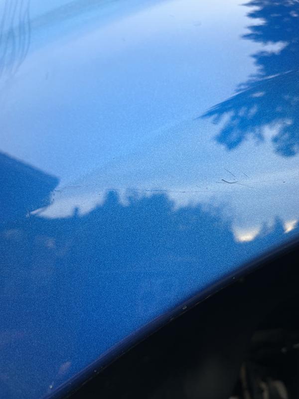 I took these pictures to show what’s left of the scratches. Truthfully- they are difficult to see