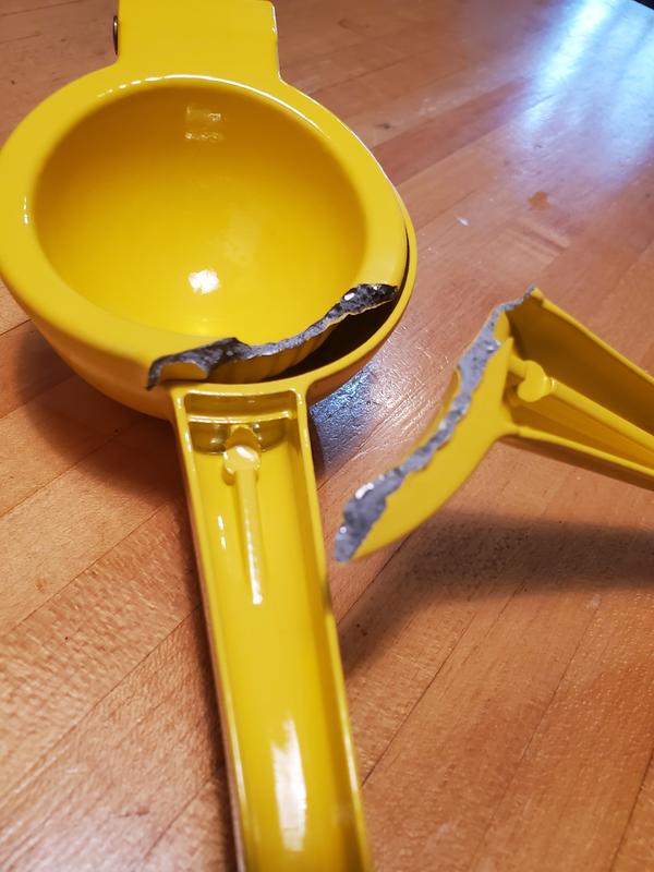 Broken lemon press