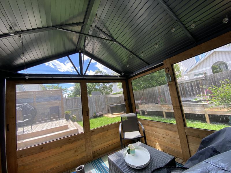 My view from my seat inside the gazebo.