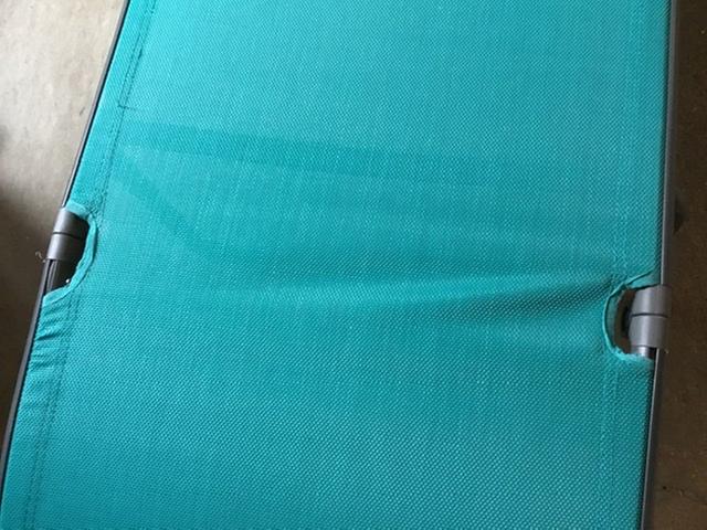 Poorly installed sling material