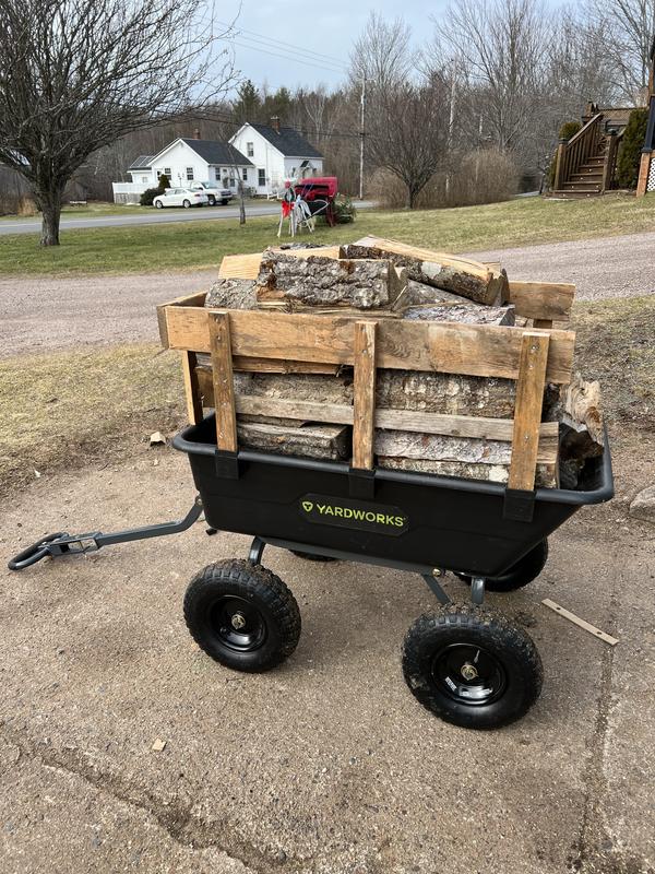 Yardworks Poly Tray 4-Wheel Garden/Yard Cart 1200 lb