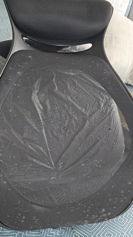 Previously returned package, then re-packed to be sold again. Back of chair covered with mold.