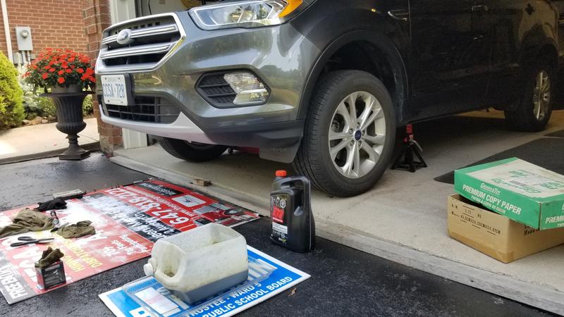 2017 Ford Escape 1.5 litre annual oil change