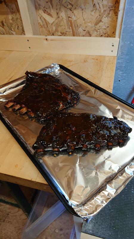 My St Louis Ribs with Mesquite and apple woods