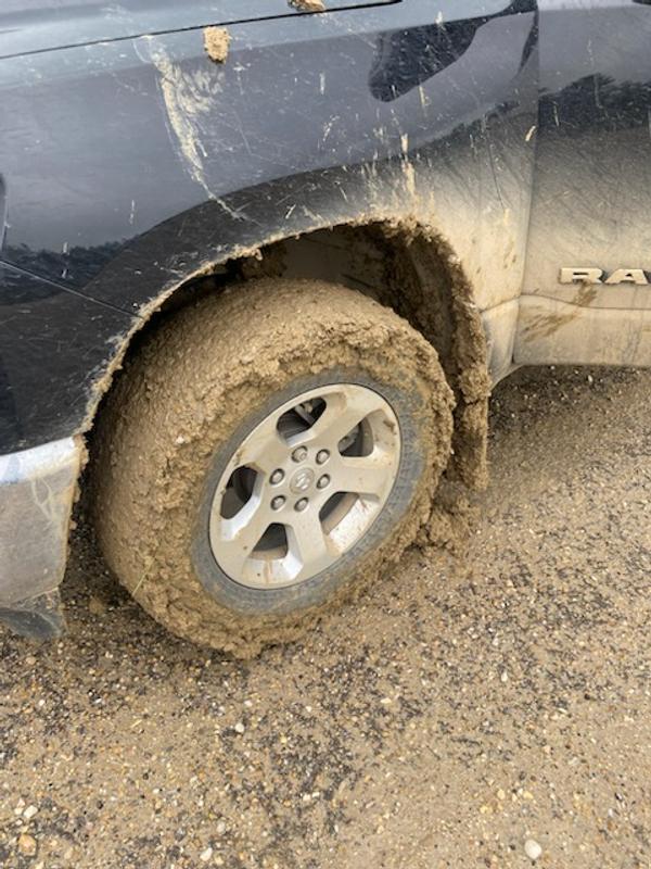 After making it back to pavement thanks to the tracgrabbers.