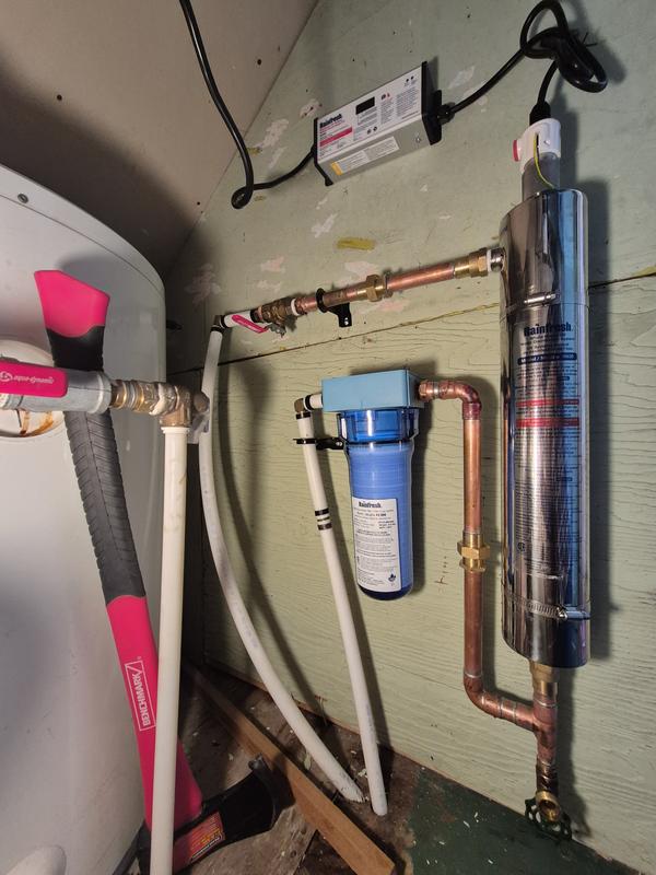 Rainfresh UV Installation with brass union.