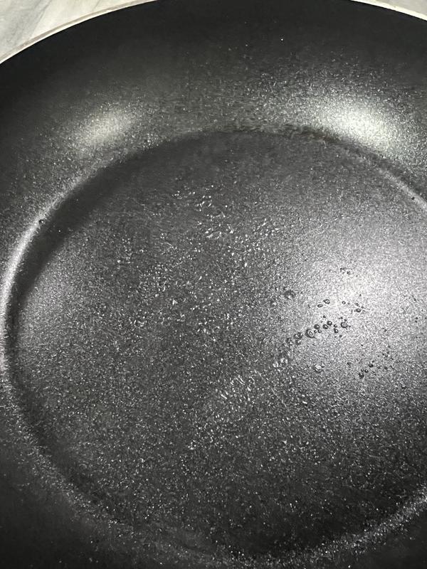 Whole bottom surface of pan.