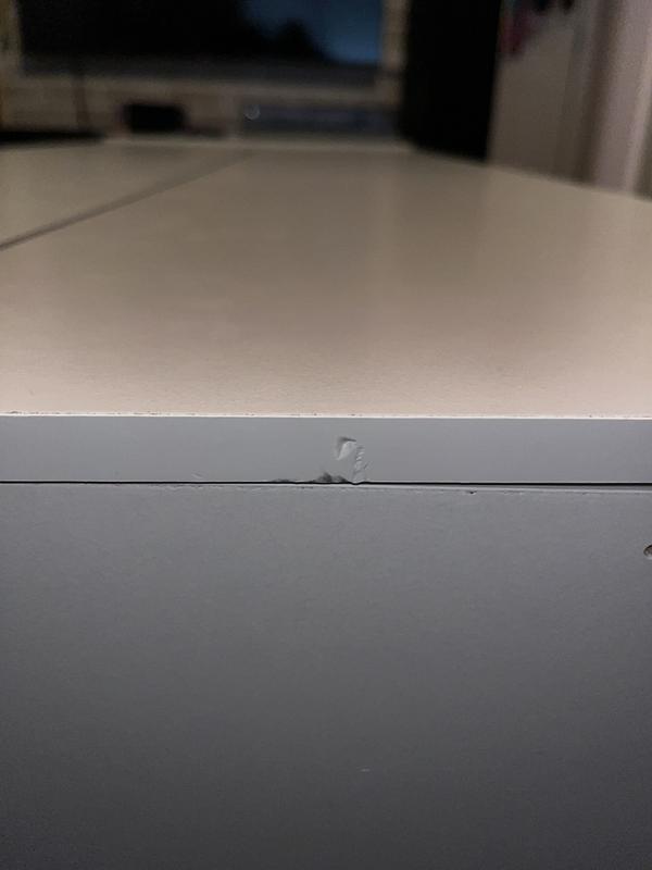 Uneven door also came damaged at the top