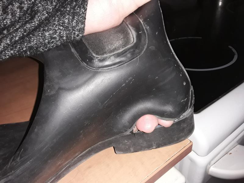 Boots split at the seam