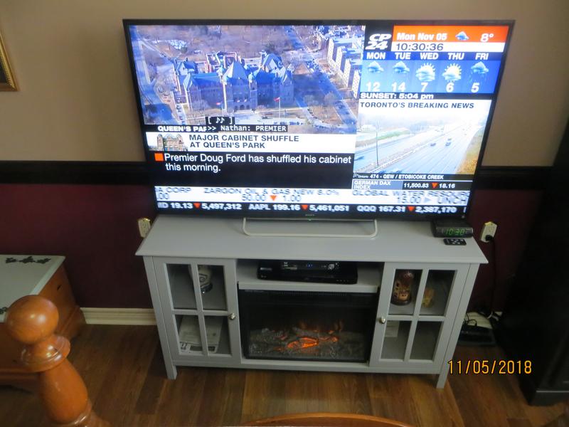 MasterFlame Electric Fireplace TV Stand, 55.5in, 1500W, Includes