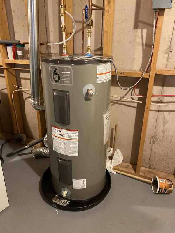 New Moffat water heater installed