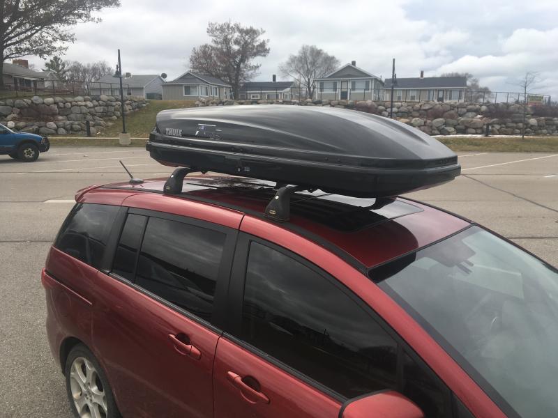 Thule Convoy Rectangle-Shaped Roof Top Cargo Box, Lockable, Large ...