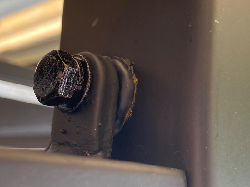 Not quite 2 weeks with this "outdoor" table - bolt on underside rusting