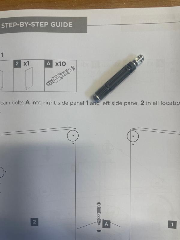 Cam lock hardware not correct