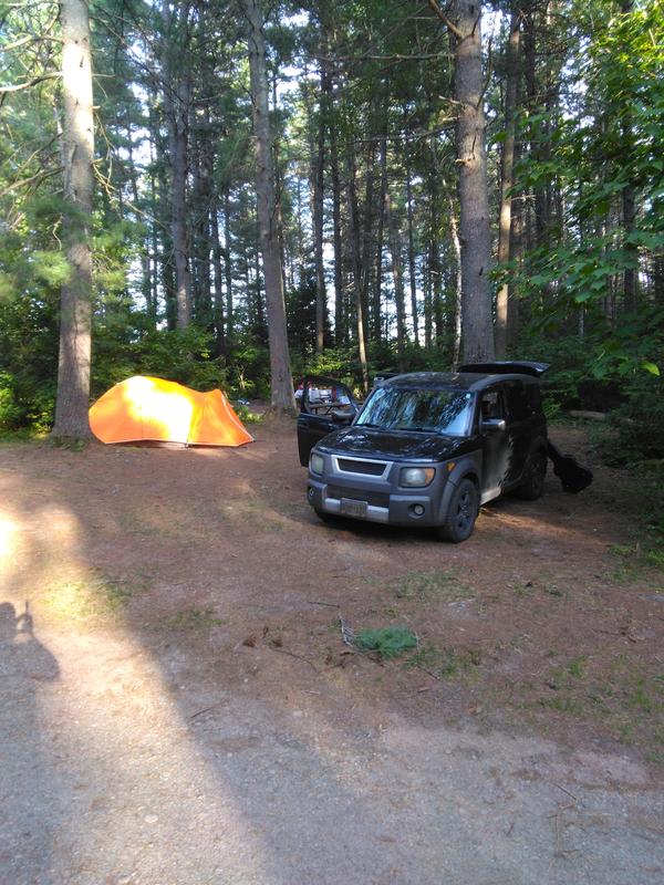 Setting up at Pog Lake.