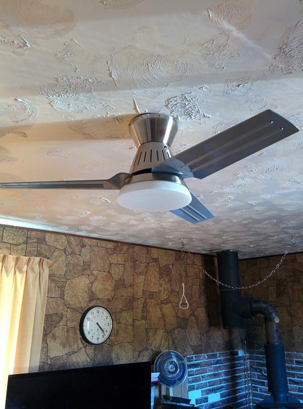 Installed ceiling fan