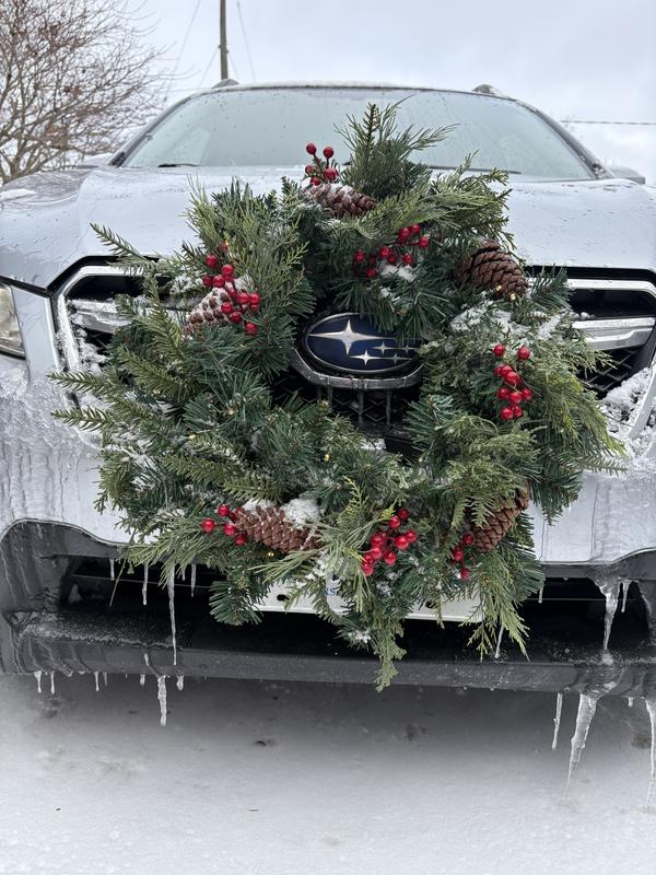 So cute when it’s lit up at night. Lots of compliments even though it’s made to hang from a door lol