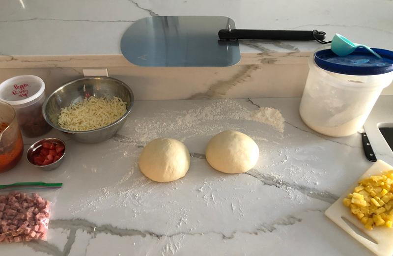 Vermont Castings Pizza Peel ready to use!