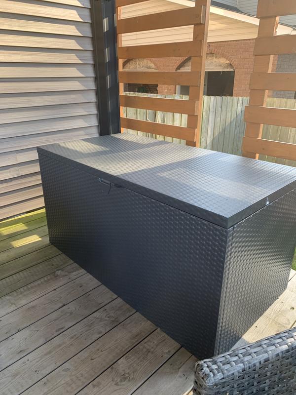 Spacemaker Steel Outdoor Storage Deck Box with Corrugated Floor