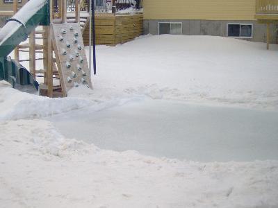 patinoire avec bâche