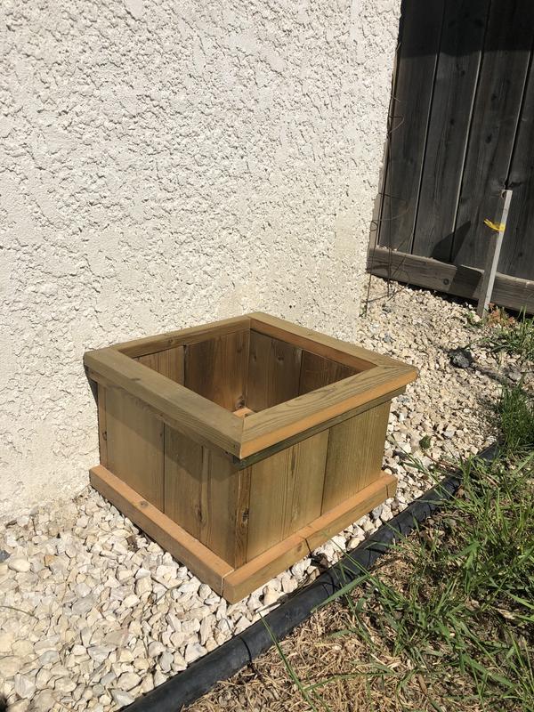 Varathane treated flower boxes