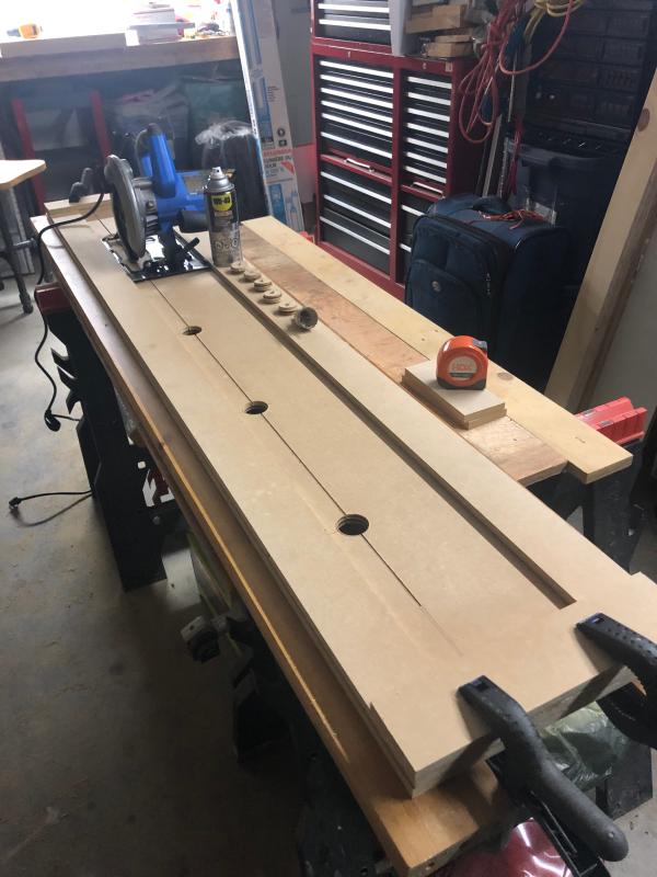 My 6 foot slide guide for my Mastercraft Circular Saw