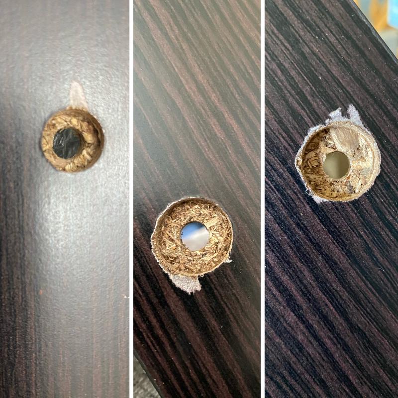 Peeling at all of the sections