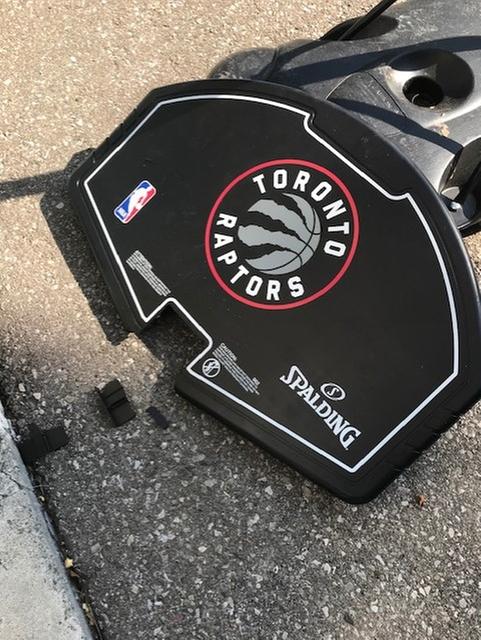 Backboard broke off