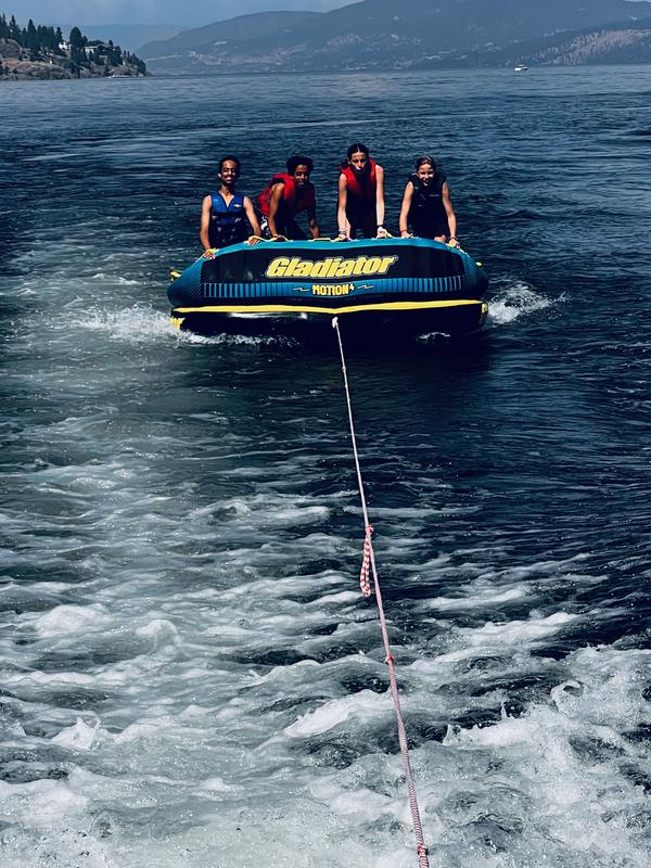 Repaired tube out on the water the next day