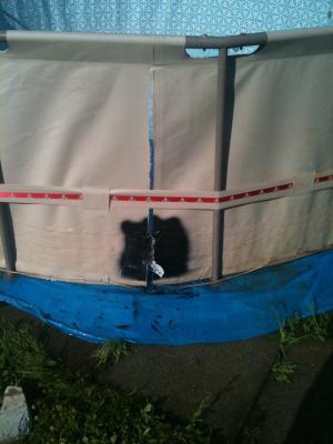 result of filling pool after patched