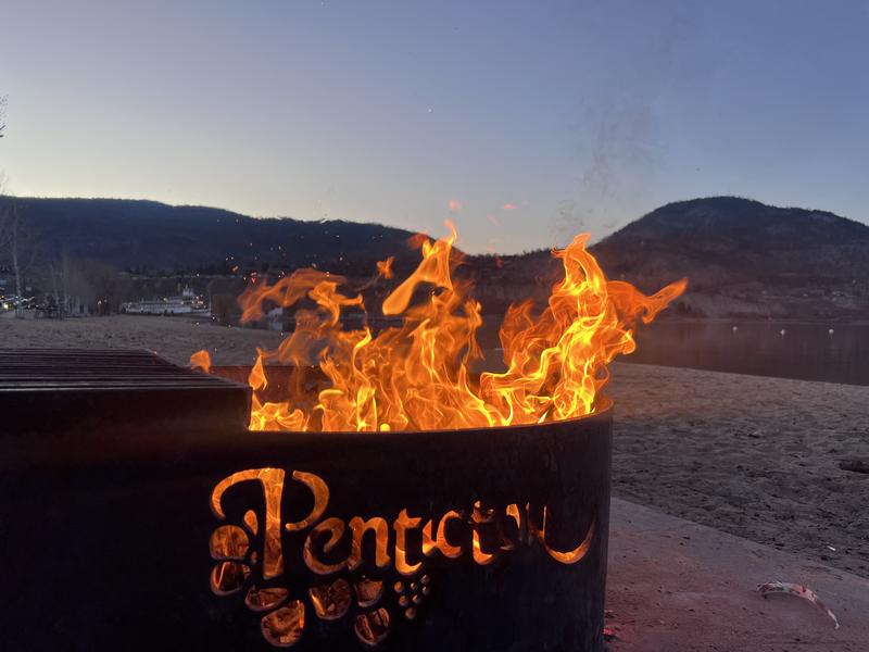 Eating nuts by the fire