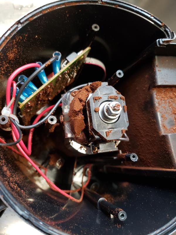 This pic us after I emptied the grounds around motor