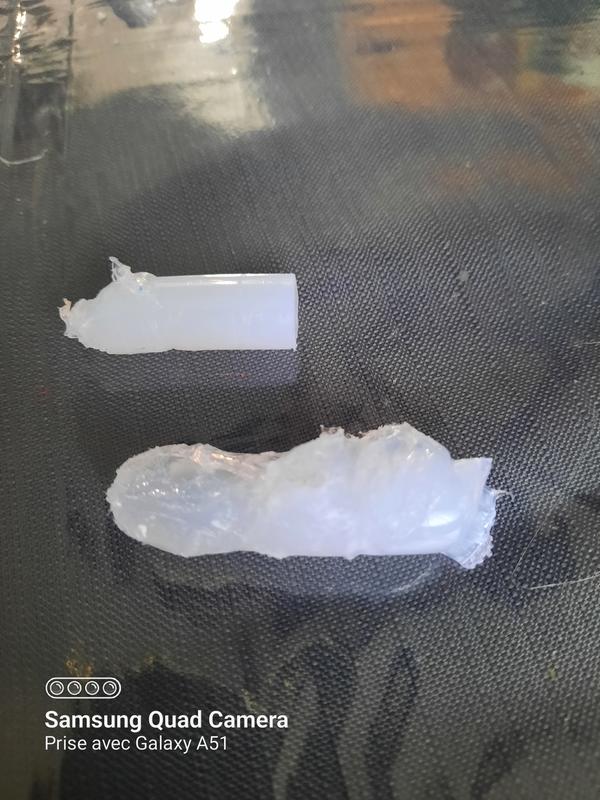 Some of the first glue I had to take out.