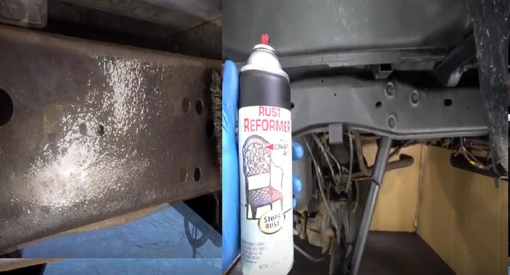 spray with rust reformer let dry for 24 hours