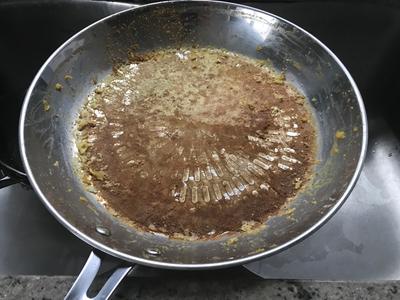 frying pan after typical use