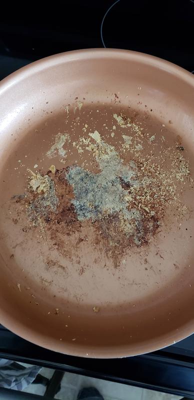 After two fried eggs, medium/low heat