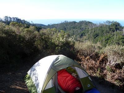 on a backpacking trip to point reyes, california