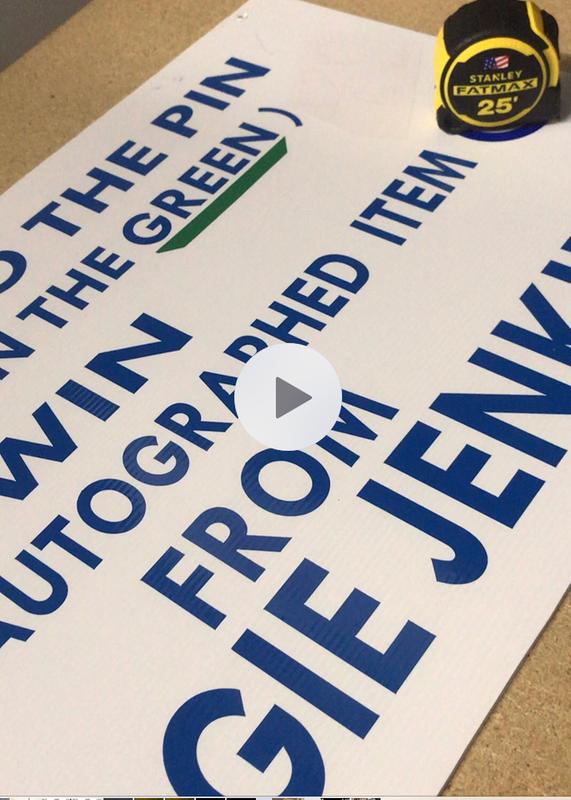 Charity Golf Tournament sign