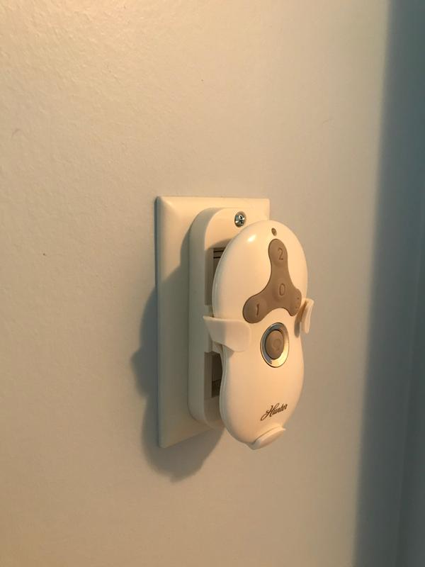 Remote holder with remote.