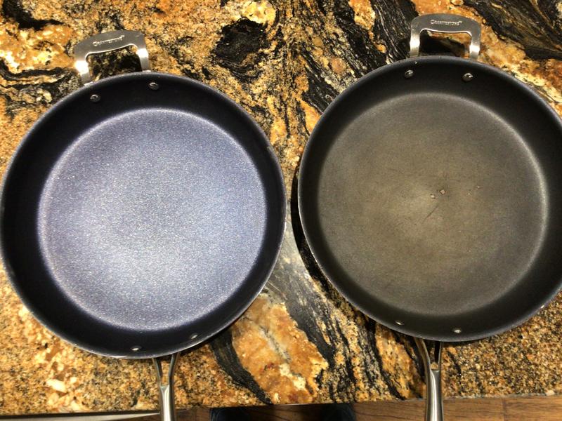 My new one vs after about 1 1/2 year regular use