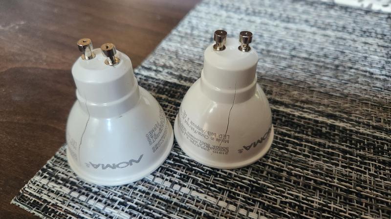 Cracked bulb housing