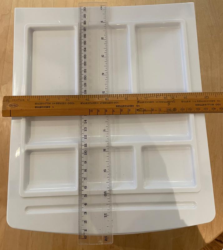 Depth is 12"; width = 10"